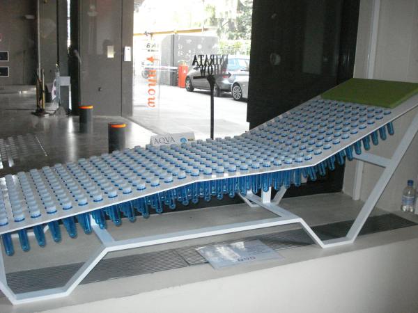 Weird Lounge Chair Made From Water Bottles, Milan 2010