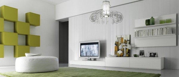 “Day”, A Modern Green&White Living Room Design