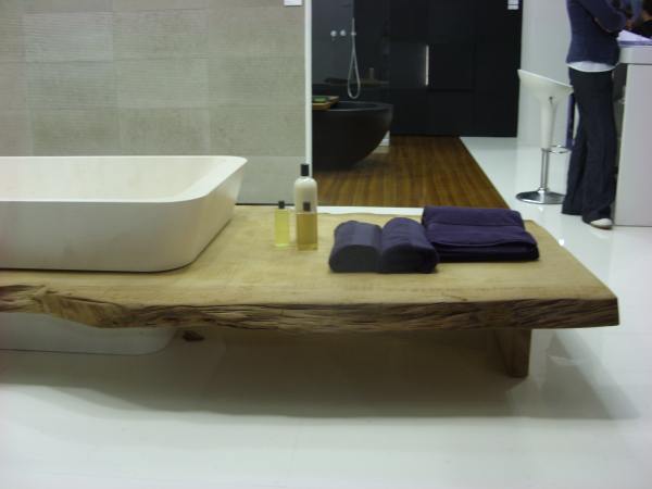 Original Wooden Bathroom Board, Milan 2010