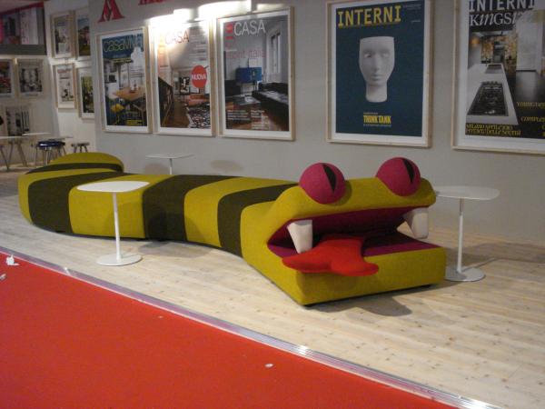Crazy Reptile Couch at Salone del Mobile, Milan 2010