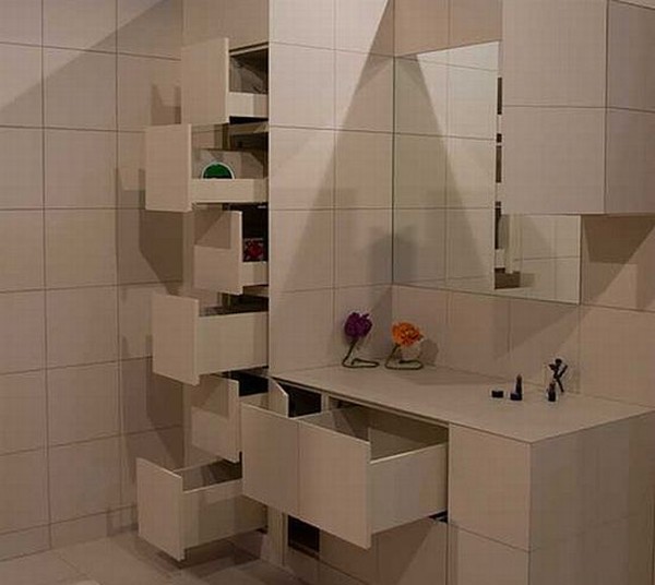 Ingenious: Hidden Shelves Behind Ceramic Tiles