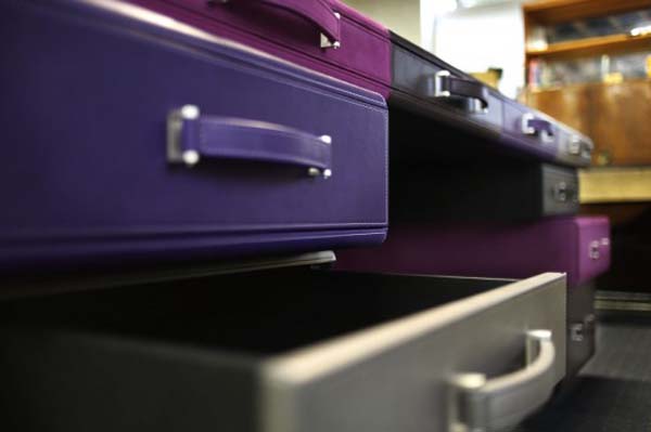 Creative Design Idea: Desk Made From Briefcases