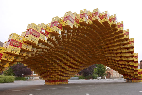 Astonishing Campus Event Arena Built Out Of Beer Boxes